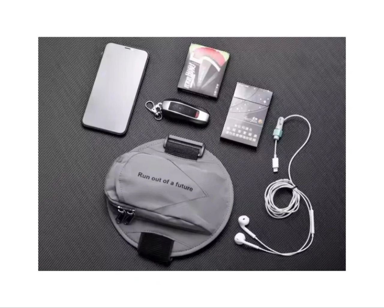 Sacoche de course pour téléphone - Gris