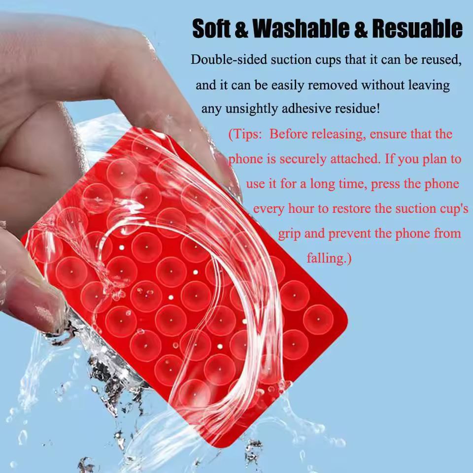 Lot de 3 supports de téléphone à ventouse en silicone, support antidérapant